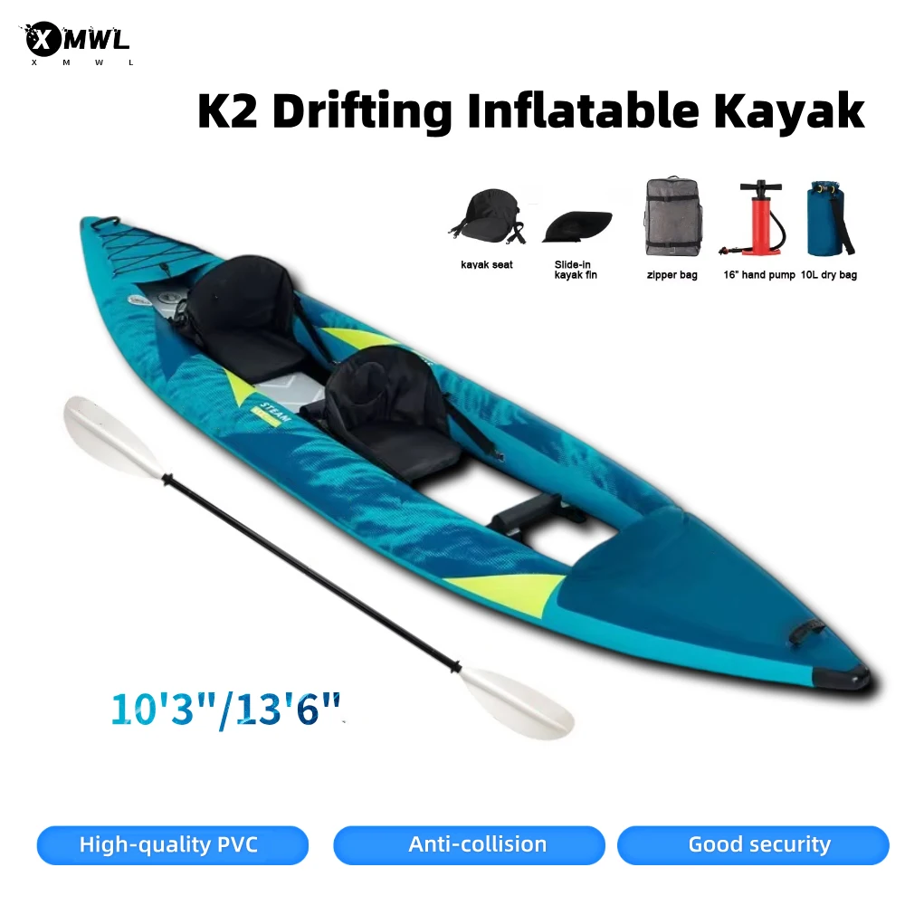 Fishing Boat Inflatable - Надувная лодка-каяк для 1-2 человек, 840D,