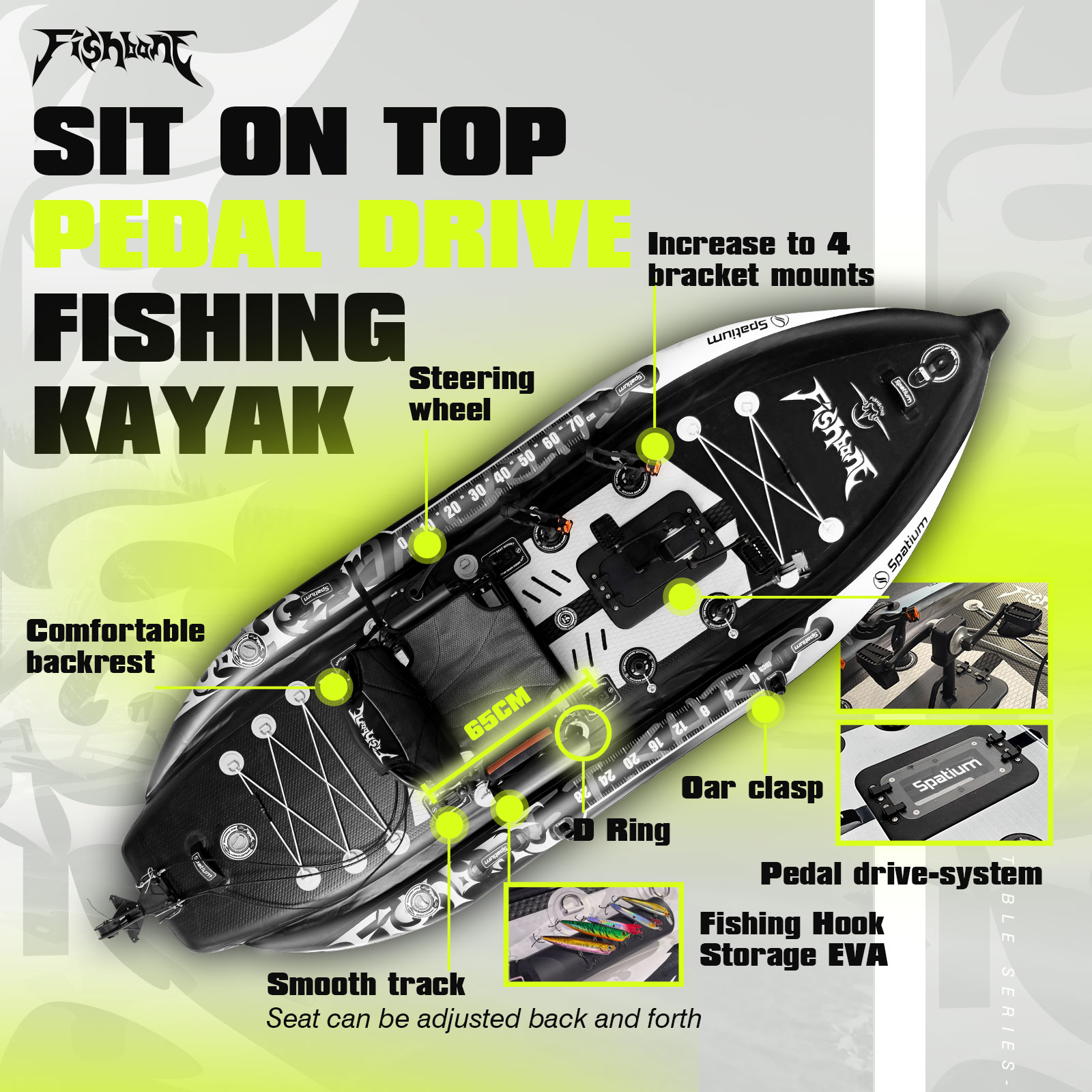 Надувной рыболовный каяк Spati – обзор и цена Fishing Boat Inflatable